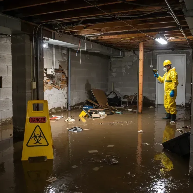 Flooded Basement Electrical Hazard in Winnebago, MN Property